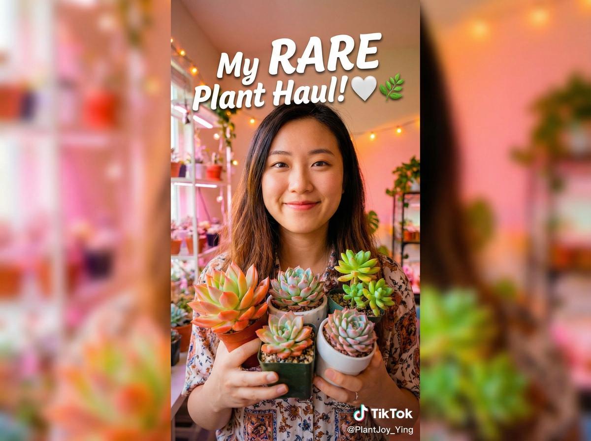 蘑菇视频TikTok植物视频-稀有多肉植物收藏